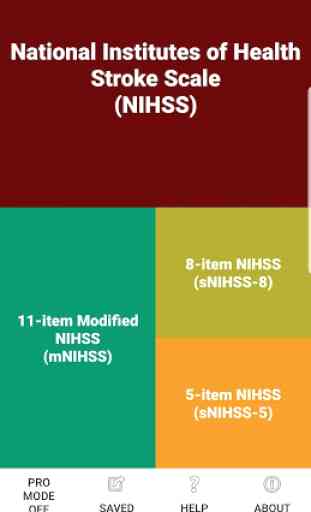 NIH Stroke Scale (NIHSS) pro 1