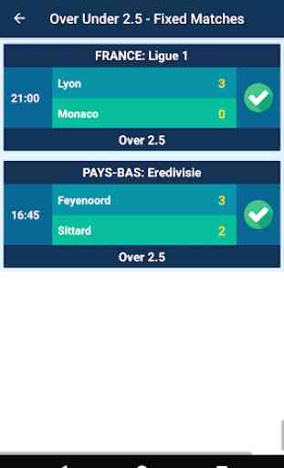 Over Under 2.5 - Fixed Matches Tips 3