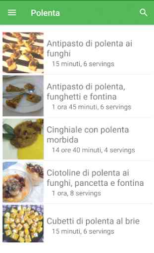 Polenta ricette di cucina gratis in italiano. 1