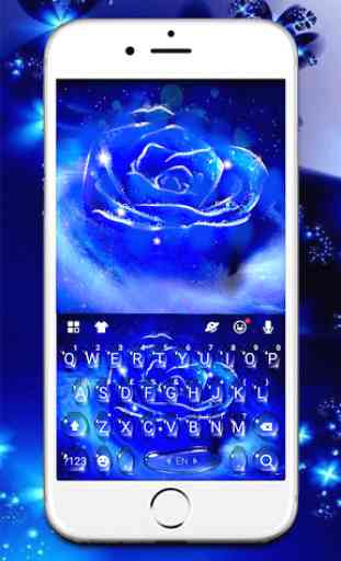 Silver Blue Rose Tema Tastiera 1