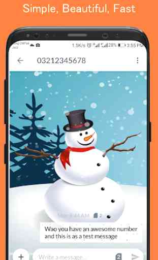 Snow man SMS Go Theme 1