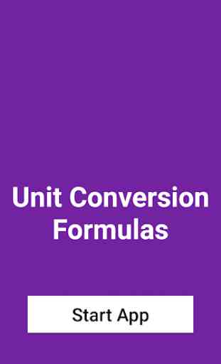 Unit Conversion Formulas 1