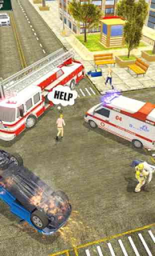 US Fire Fighter Plane City Rescue Game 2019 3