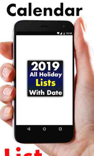 2019 All Holidays Lists With Date 3