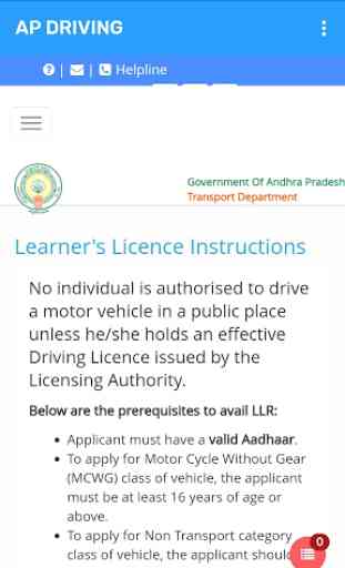 AP LLR preparation, Apply LLR book Driving licence 3