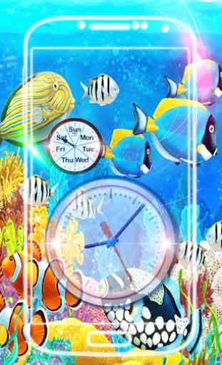 Aquarium Clock live wallpaper 1