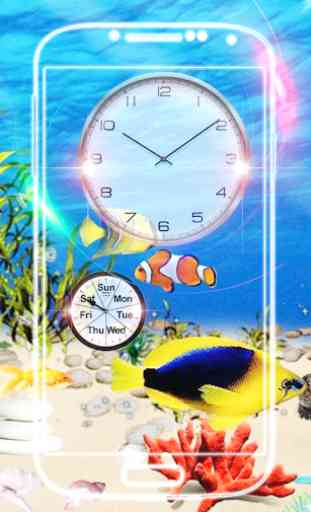 Aquarium Clock live wallpaper 2