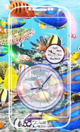 Aquarium Clock live wallpaper 3
