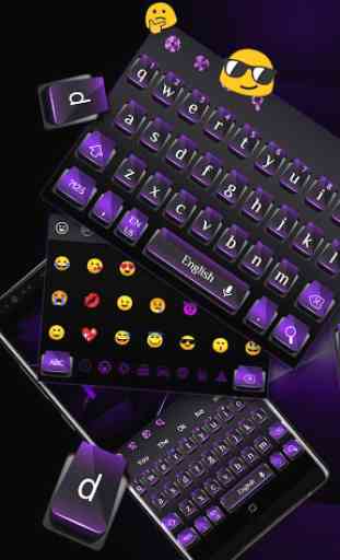 Black Purple Cool Keyboard 1