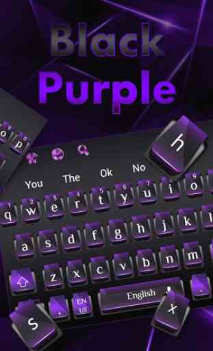 Black Purple Cool Keyboard 2