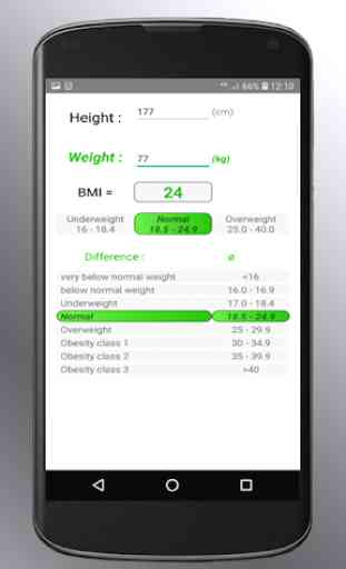 BMI Calculator (Body Mass Index) 1