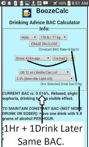 Booze-Calc: Alcohol Drinking Effect,BAC Calculator 3
