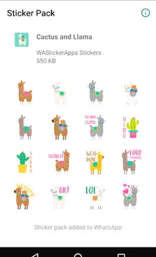 Cactus & Llama stickers for WhatsApp WAStickerApps 2