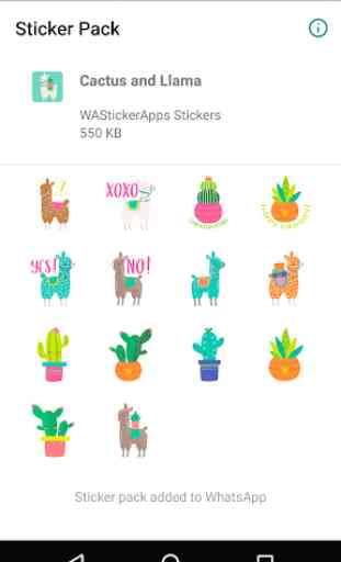 Cactus & Llama stickers for WhatsApp WAStickerApps 3
