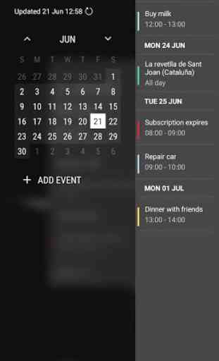 Calendar Events Widget & Edge Panel 3