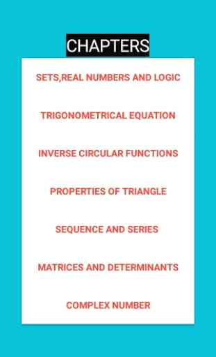 Class 11 Math Formula 2