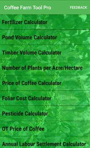Coffee Farm Calculators 1