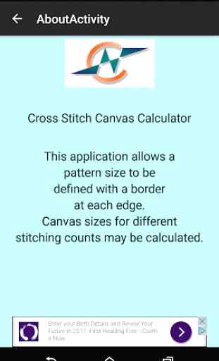Cross Stitch Canvas Calculator 3