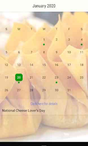 Daily Food Calendar 3