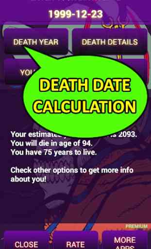 Death Date Calculator 2: Death Date App *PREMIUM* 1