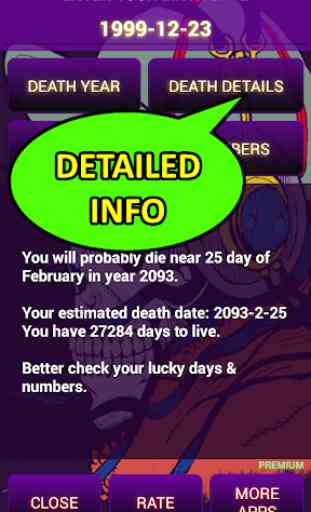 Death Date Calculator 2: Death Date App *PREMIUM* 3