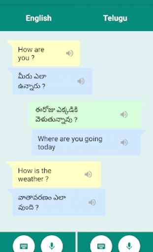 English Telugu Translator: Translate Conversation 3