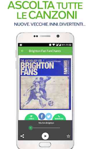 FanChants: Canzoni e Cori dei Tifosi Brighton 2