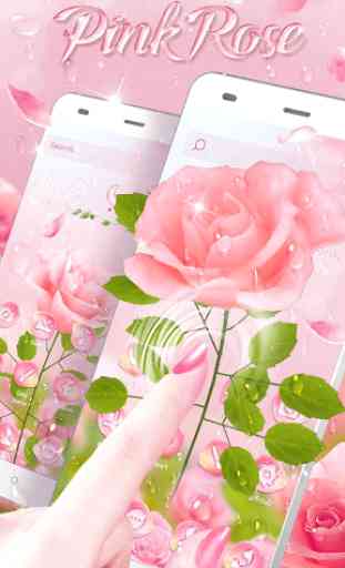 Gorgeous 3D Pink Rose Theme 1