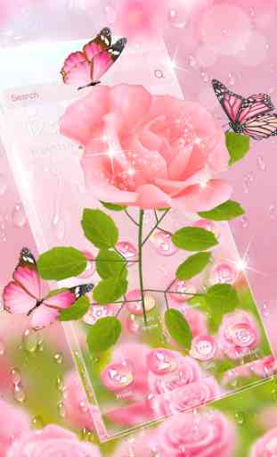 Gorgeous 3D Pink Rose Theme 3