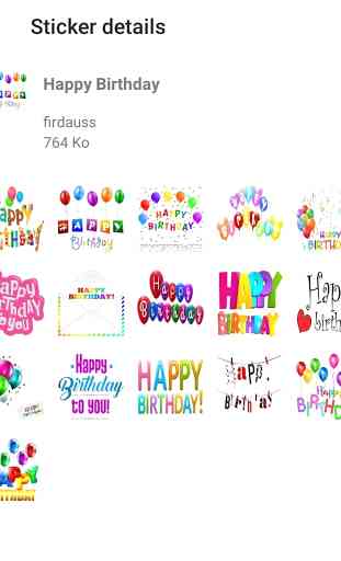 happy birthday stickers - WAStickerApps 4