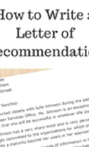 How to write a letter of recommendation 1