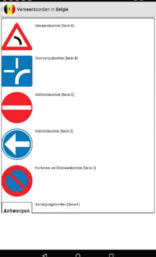 I segnali stradali in Belgio 1