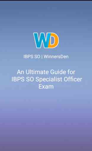 IBPS SO Specialist Officer | WinnersDen 1