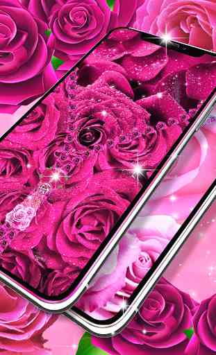 Lock screen zipper pink rose 2