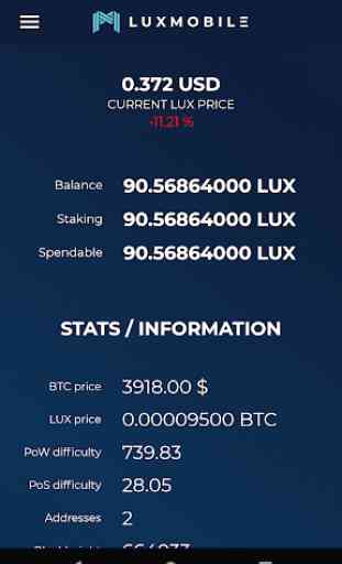 LuxMobile - Luxcoin PoS Mobile Wallet 2