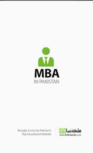 MBA in Pakistan 1