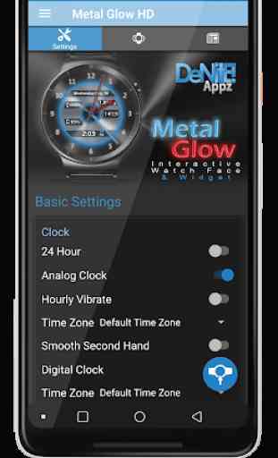 Metal Glow HD Watch Face Widget & Live Wallpaper 4