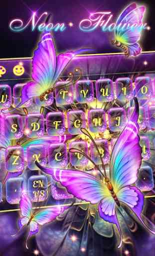 Neon Butterfly keyboard 2