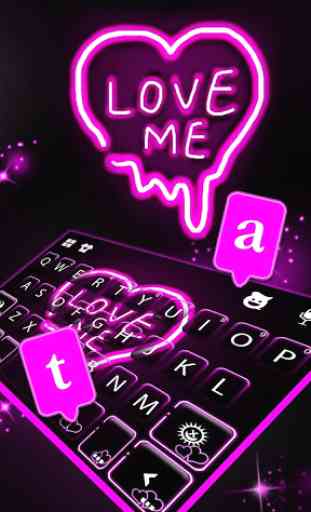 Neon Love Me Tema Tastiera 2