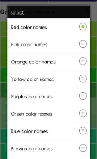 Nomi dei colori RGB 2