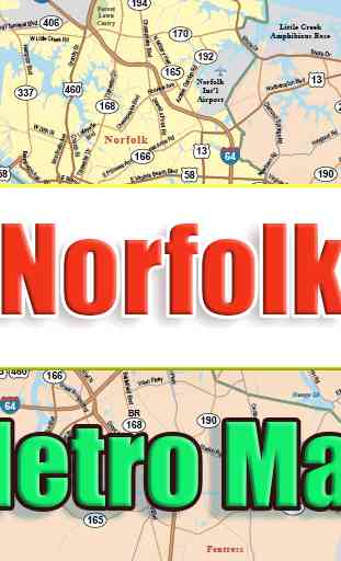 Norfolk USA Metro Map Offline 1