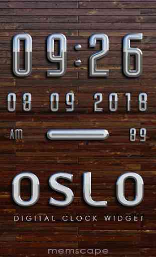 OSLO Digital Clock Widget 1