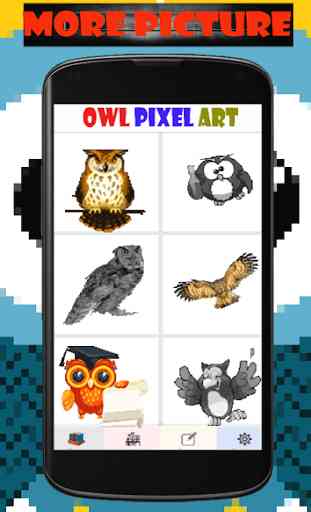 Owl Color By Number -Bird Animal Pixel Art 2