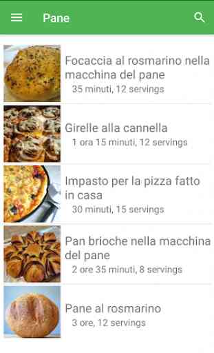 Pane ricette di cucina gratis in italiano offline. 1
