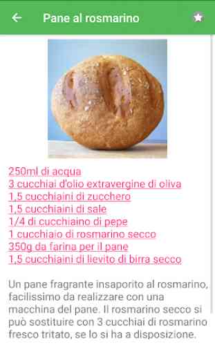Pane ricette di cucina gratis in italiano offline. 2