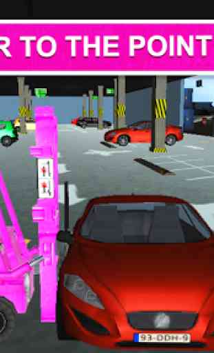 Pink Lady Car Parking fork Lifter 1
