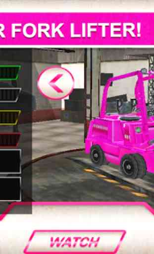 Pink Lady Car Parking fork Lifter 3