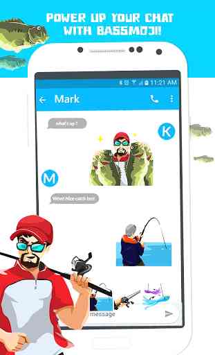 Pro Bass Fishing Stickers- Fish Angling Emoji App 1