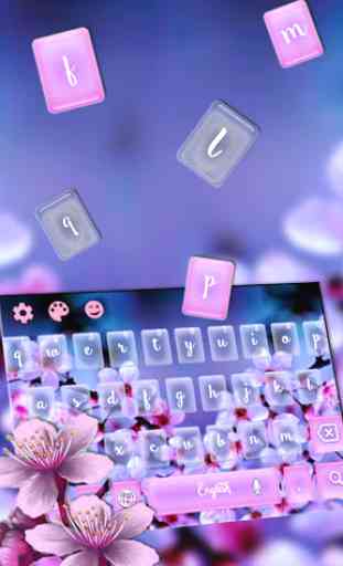 purple Sakura blossom Keyboard 3