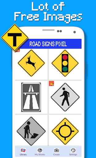 Road Signs Color By Number - Pixel Art 2